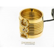 D&G anello Diva acciaio dorato e swarovsky mis.13 referenza DJ0197 new